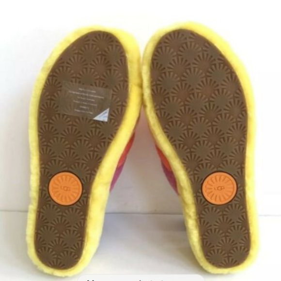 UGG Pride Fluff Yeah Rainbow SLIPPERS Slide - Picture 7 of 13